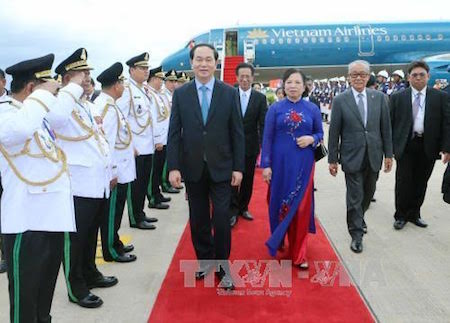 Presidente vietnamita visita Camboya