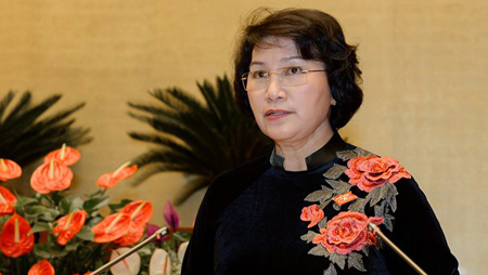 Presidenta del Legislativo recibe a diputados parlamentarios de provincia de Quang Ninh