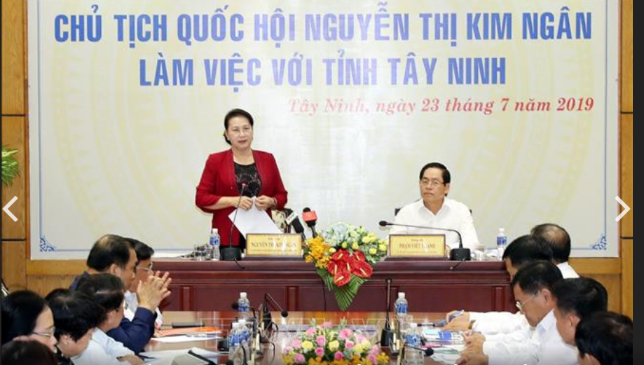 Líder del Legislativo se reúne con dirigentes de Tay Ninh