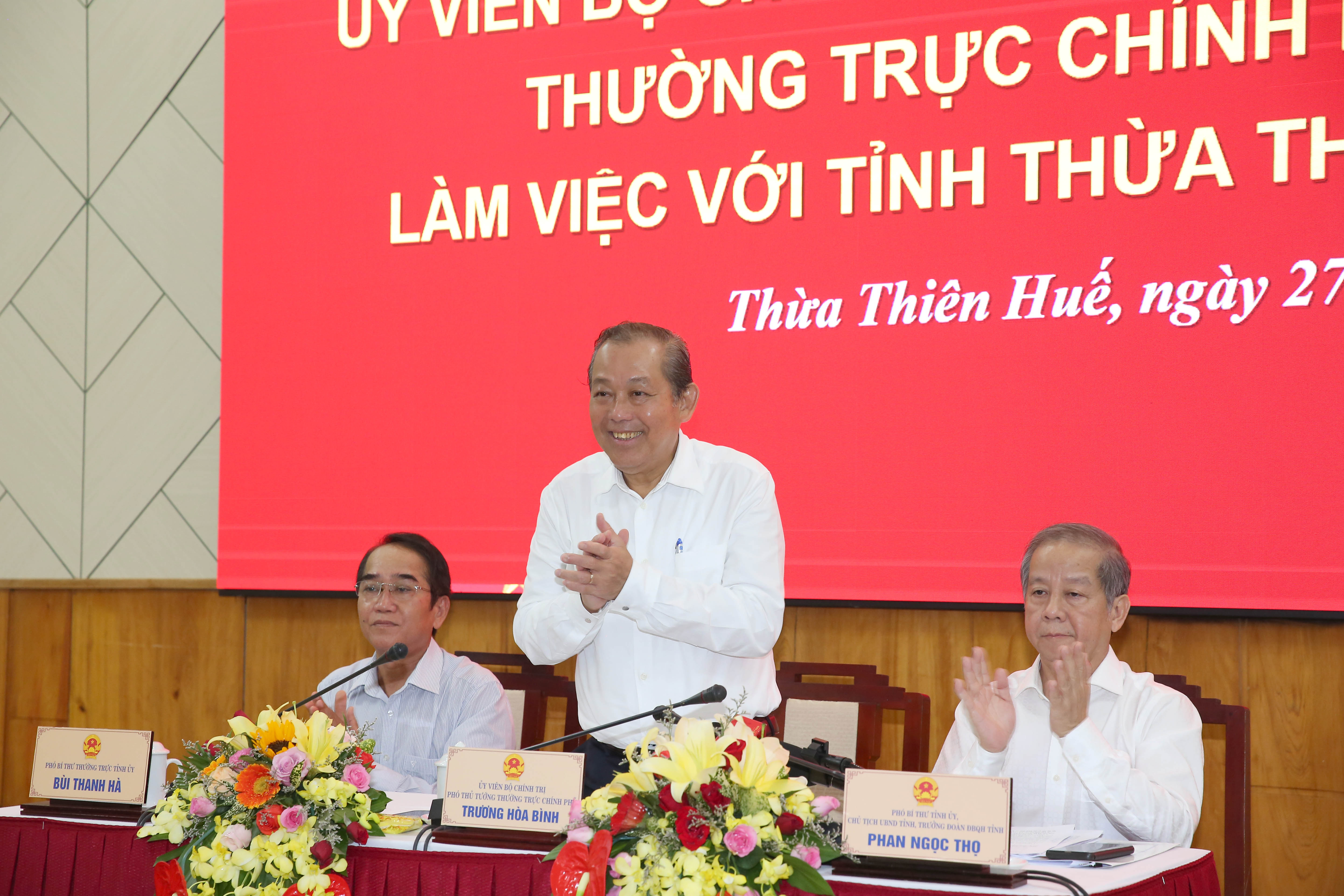 Vicepremier vietnamita trabaja en Thua Thien-Hue