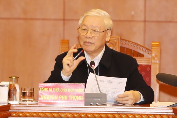 Máximo líder vietnamita orienta la perfección de documentos para XIII Congreso del Partido Comunista