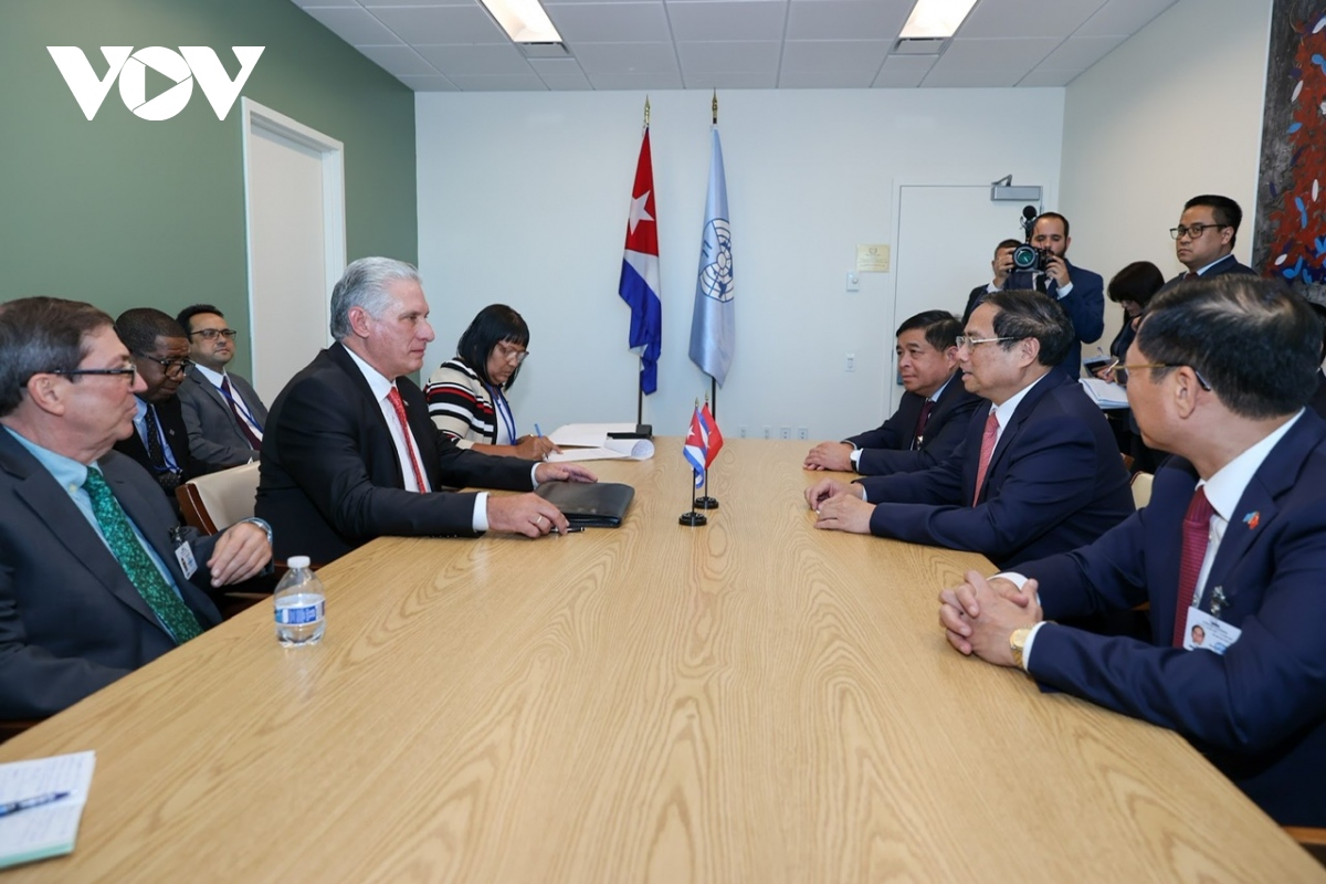 Líderes de Vietnam y Cuba se reúnen en Nueva York