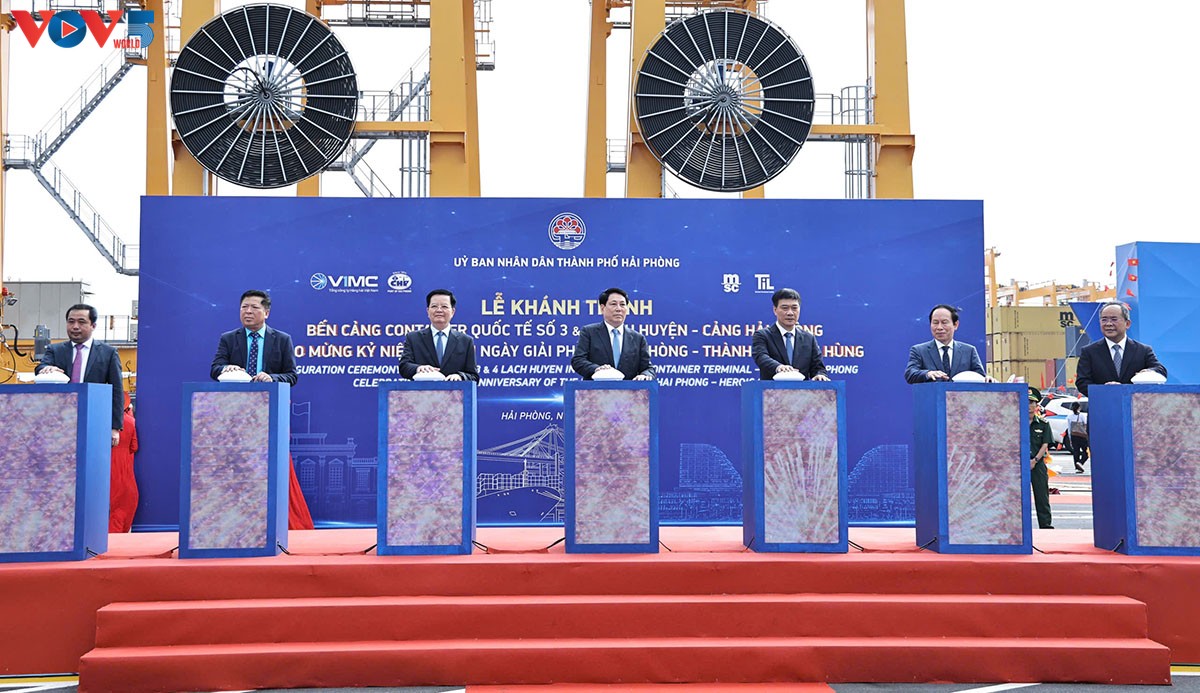 Inauguran muelles de contenedores internacionales en Hai Phong