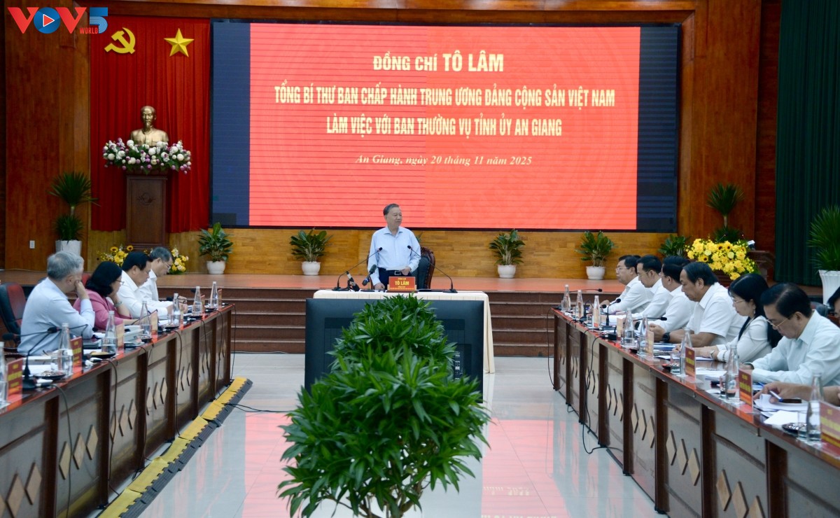 To Lam: An Giang debe ser centro de economía marítima de Vietnam