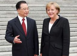 Kanselir Jerman Angela Merkel melakukan kunjungan di Tiongkok