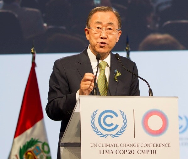 เลขาธิการใหญ่สหประชาชาติชื่นชมผลการประชุมเกี่ยวกับการเปลี่ยนแปลงของสภาพภูมิอากาศที่เปรู