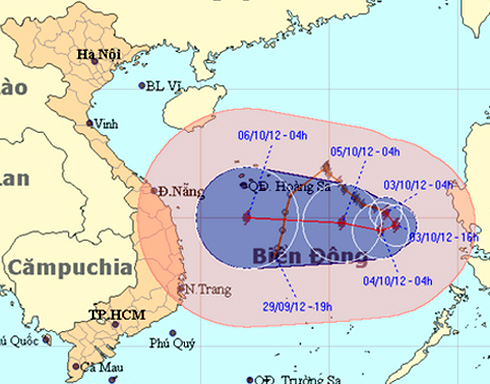 จังหวัดต่างๆทางภาคกลางเวียดนามป้องกันพายุ Gaemi