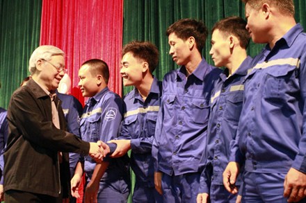 เลขาธิการใหญ่พรรคNguyễn Phú Trọngลงพื้นที่ตรวจเครือบริษัทถ่านหิน แร่ธาตุเวียดนาม