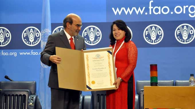 FAO รับทราบผลงานที่โดดเด่นของเวียดนามในการแก้ปัญหาความยากจน