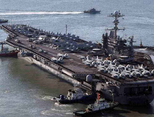 สาธารณรัฐประชาธิปไตยประชาชนเกาหลี ประท้วงการซ้อมรบร่วมระหว่าง  กองทัพเรือสาธารณรัฐเกาหลี สหรัฐ ญี่ปุ