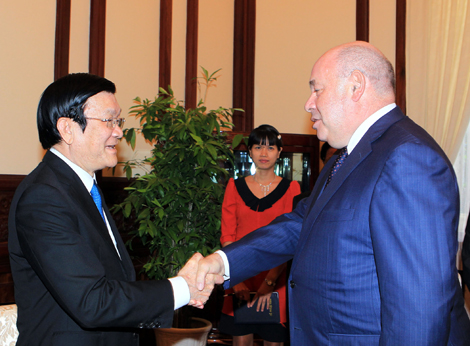 ประธานประเทศเจืองเติ้นซางให้การต้อนรับทูตพิเศษของประธานาธิบดีรัสเซีย