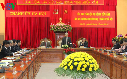 พรรคสาขากรุงฮานอยต้องเป็นตัวอย่างให้แก่ทั้งประเทศ