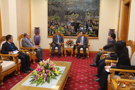 รัฐมนตรีเจิ่นด่ายกวางให้การต้อนรับเอกอัครราชทูตคิวบาประจำเวียดนาม