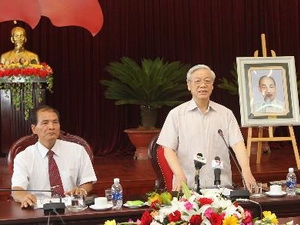 អគ្គលេខាបក្សកម្មុយនិស្តវៀតណាម Nguyen Phu Trong ទៅបំពេញ ការងារនៅខេត្ត Dac Nong