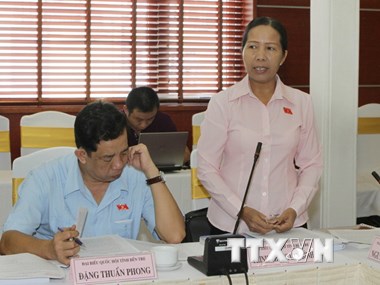 សមាជិសមាជិការសភាវៀតណាមធ្វើការពិភាក្សាអំពីពង្រាងច្បាប់ចំនួន២។