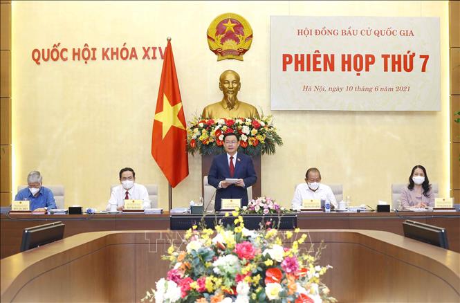 លោកប្រធានរដ្ឋសភា Vuong Dinh Hue អញ្ជើញដឹកនាំសម័យប្រជុំលើកទី៧ក្រុមប្រឹក្សាជាតិរៀបចំការបោះឆ្នោត