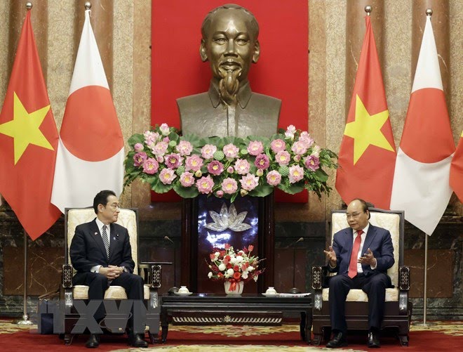 ប្រធានរដ្ឋវៀតណាមលោក Nguyen Xuan Phuc ទទួលជួបនាយករដ្ឋមន្ត្រីជប៉ុន លោក Kishida Fumio