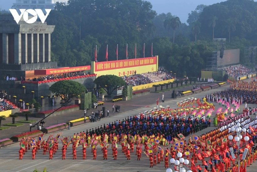 ពិធីមិទ្ទីង ពិធីដង្ហែក្បួន ព្យុហយាត្រាអបអរសាទរខួបលើកទី ៨០ នៃបដិវត្តន៍ខែសីហា និងទិវាបុណ្យជាតិថ្ងៃទី ២ កញ្ញា