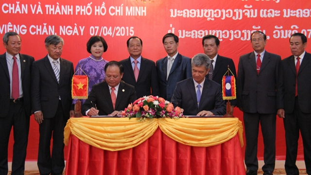 ນະຄອນໂຮ່ຈິມິນແລະນະຄອນຫຼວງວຽງຈັນເພີ່ມທະວີການຮ່ວມມືຢ່າງເລິກເຊິ່ງ,ກ້ວາງຂວາງ