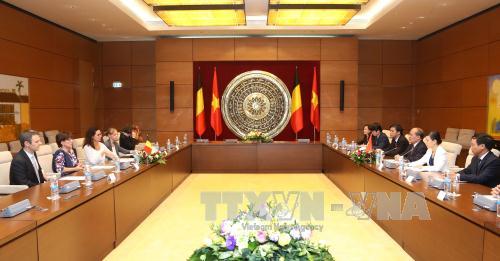 ປະທານສະພາແຫ່ງຊາດຫງວຽນຊິງຮຸ່ງເຈລະຈາກັບປະທານສະພາສູງລາຊະອານາຈັກແບນຊິກ