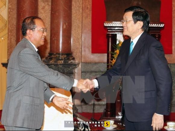 ປະທານປະເທດເຈືອງເຕີ໋ນຊາງຕ້ອນຮັບລັດຖະມົນຕີກະຊວງຍຸຕິທຳລາວ