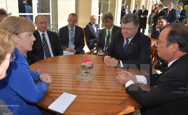 ກຸ່ມ4ຝ່າຍNormandyຢັ້ງຢືນສະໜັບສະໜູນການຢຸດຍິງຢູ່ພາກຕາເວັນອອກຂອງຢູແກຼນ