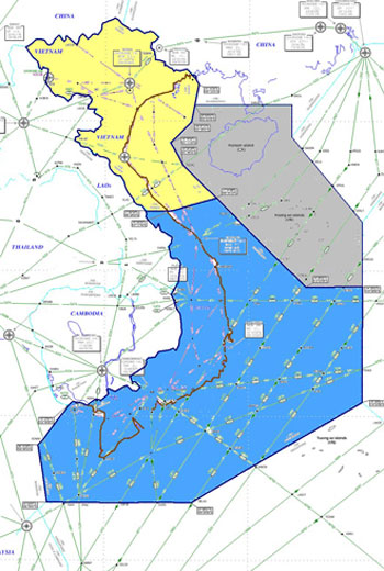 ИКАО скорректировала авиационную карту относительно района полетной информации Санья