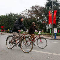 บรรยากาศของฮานอยในวันตรุษเต๊ตที่หนึ่ง