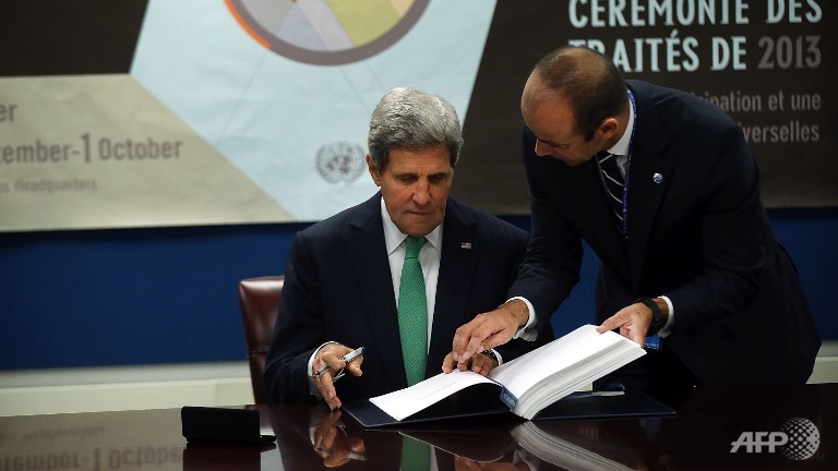สหรัฐเข้าร่วมสนธิสัญญาควบคุมการค้าอาวุธของสหประชาชาติ
