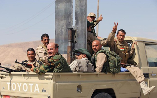 กองกำลังชาวเคิร์ดในอิรักเข้าร่วมการต่อสู้กลุ่มไอเอส