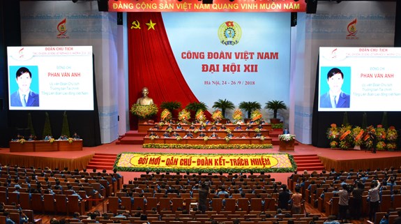 ปิดการประชุมใหญ่สหภาพแรงงานเวียดนามครั้งที่12