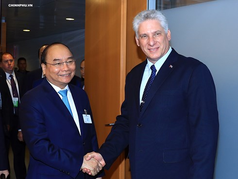 นายกรัฐมนตรีเวียดนามพบปะกับผู้นำประเทศต่างๆนอกรอบการประชุมสมัชชาใหญ่สหประชาชาติสมัยที่73