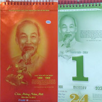 ประกาศสถิติด้านการตีพิมพ์ปฏิทินชุดประวัติศาสตร์เกี่ยวกับประธานโฮจิมินห์