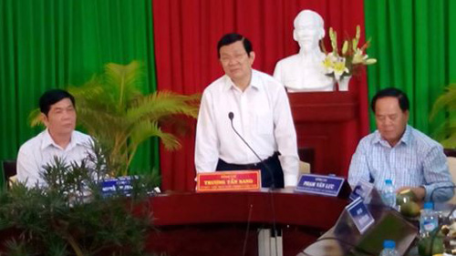 ประธานประเทศตรวจงานก่อสร้างเขตอนุสรณ์สถานศ.เจิ่นด๋ายเหงีย