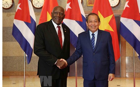 รองนายกฯเจืองหว่าบิ่ง เจรจากับรองประธานคนที่หนึ่งสภาแห่งรัฐคิวบา