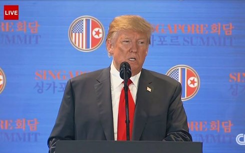 미국 대통령, 조선 지도자와의 정상회담 결과 환영