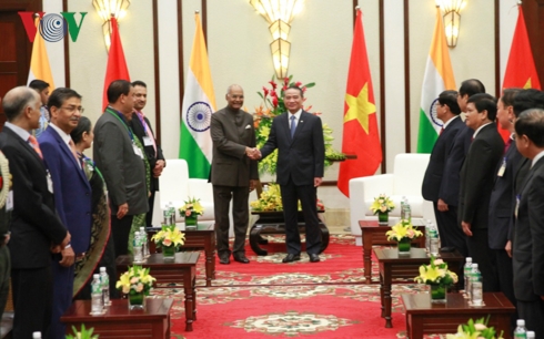 베트남 다낭 시에서 람 나트 코빈드 (Ram Nath Kovind) 인도 대통령의 활동