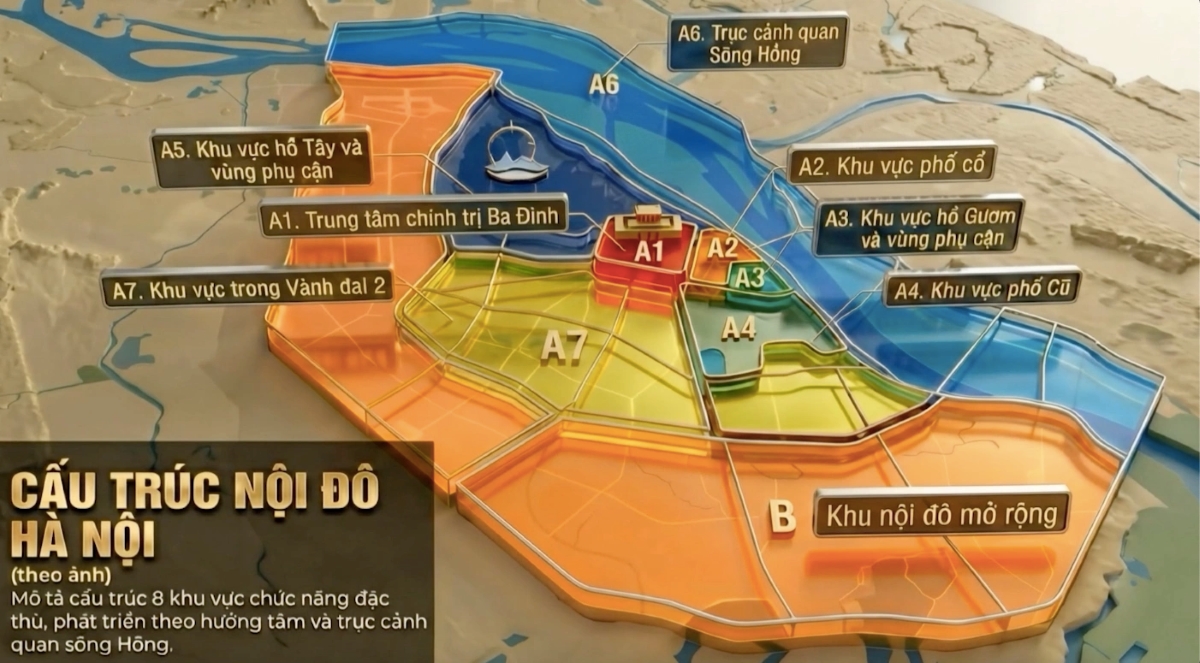 ຮ່າ​ໂນ້ຍ ສ້າງ​ໂຄງ​ປະ​ກອບ​ຕົວ​ເມືອງ​ຄືນ​ໃໝ່​ເພື່ອ​ເປີດ​ກ້​ວາງ​ພື້ນ​ທີ່​ພັດ​ທະ​ນາ