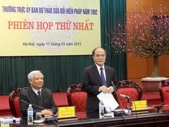 Primera sesión del Comité encargado de modificar la Constitución 1992 de Vietnam