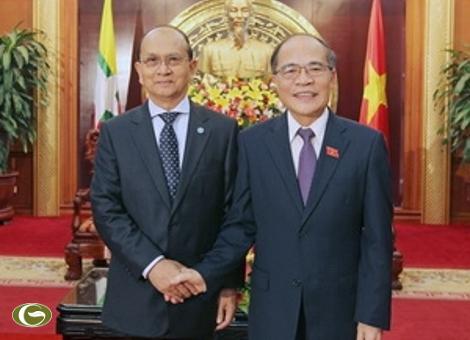 Dirigentes vietnamitas sostienen conversaciones con el presidente de Myanmar