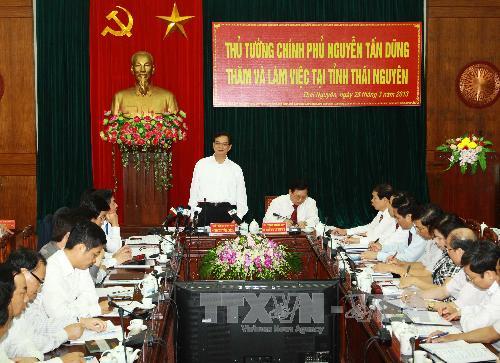 Premier trabaja en la provincia de Thai Nguyen