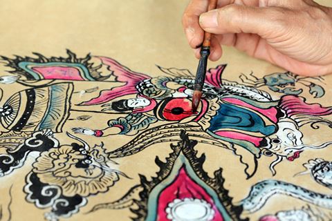 Promueven los valores de las pinturas de Hang Trong