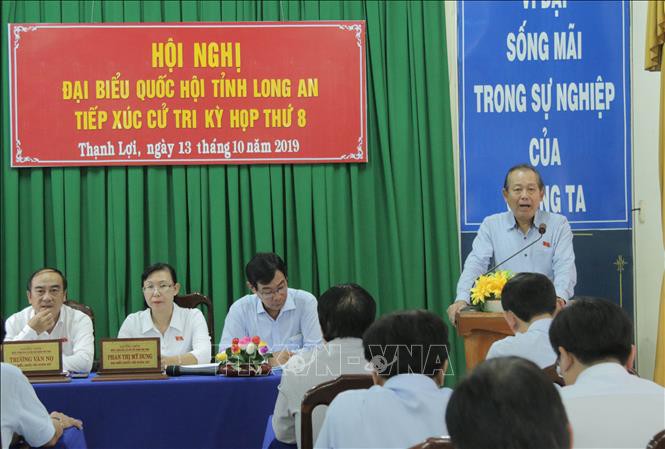 Vicepremier vietnamita se reúne con electorado de Long An