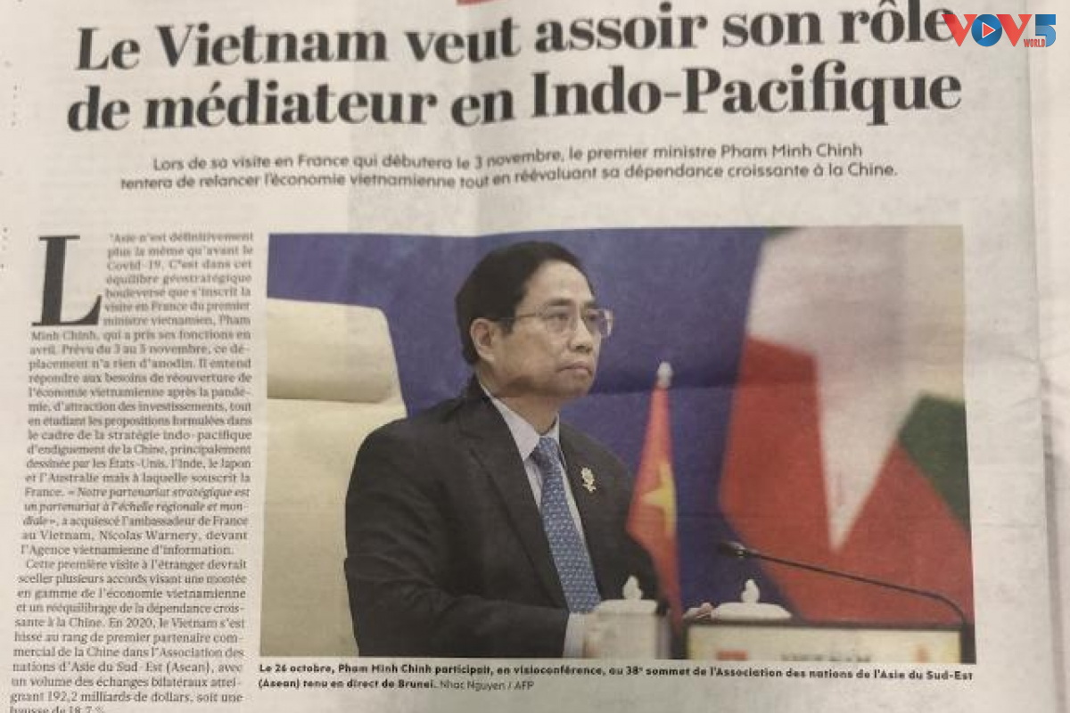 Prensa francesa: Vietnam puede convertirse en un importante puente entre Asia y Europa