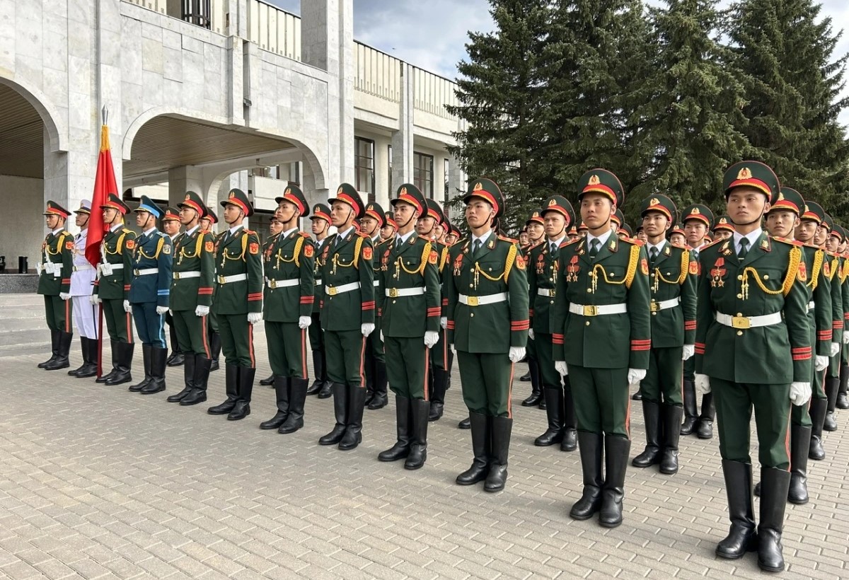 Vietnam participa en el ensayo general del desfile militar en la Plaza Roja, Rusia
