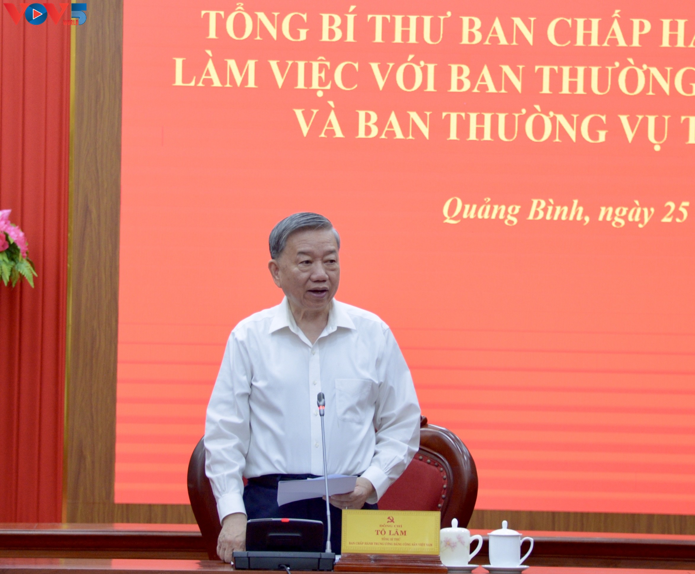 El secretario general del PCV orienta el rumbo estratégico de la nueva provincia Quang Tri