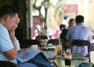 Das Straßencafe - eine Kultureigenschaft des alten Hanois