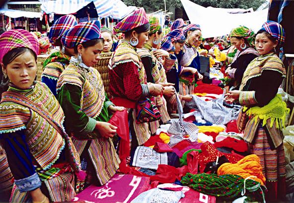 Der Markttag in Bac Ha kurz vor dem Tetfest