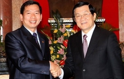 Staatspräsident empfängt den Richter des laotischen Obersten Gerichtshofes