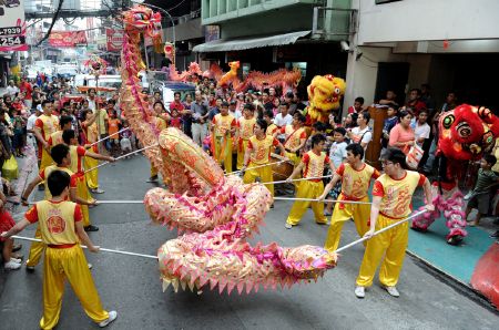 Empfang des Jahres der Schlange in vielen asiatischen Ländern